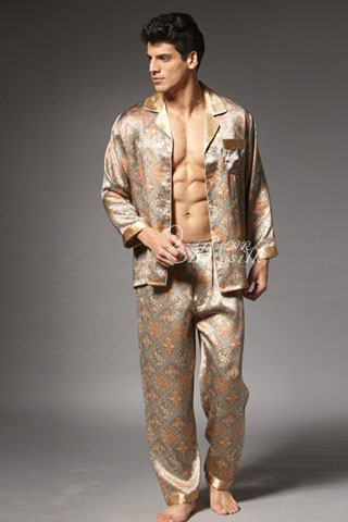 بيجامات رجالية Mens-silk-pajama-set3